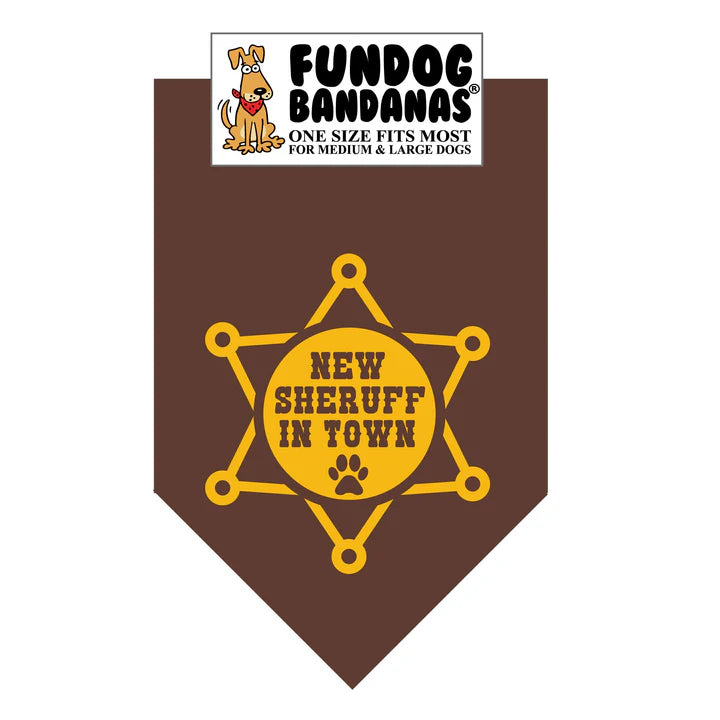 FunDog Bandanas - Dog Bandana New Sheruff in Town