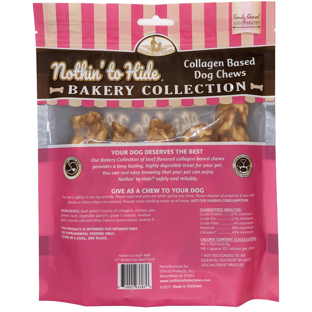 Fieldcrest Farms - Nothin' To Hide Bakery Beef Braided Stick Dog Chews