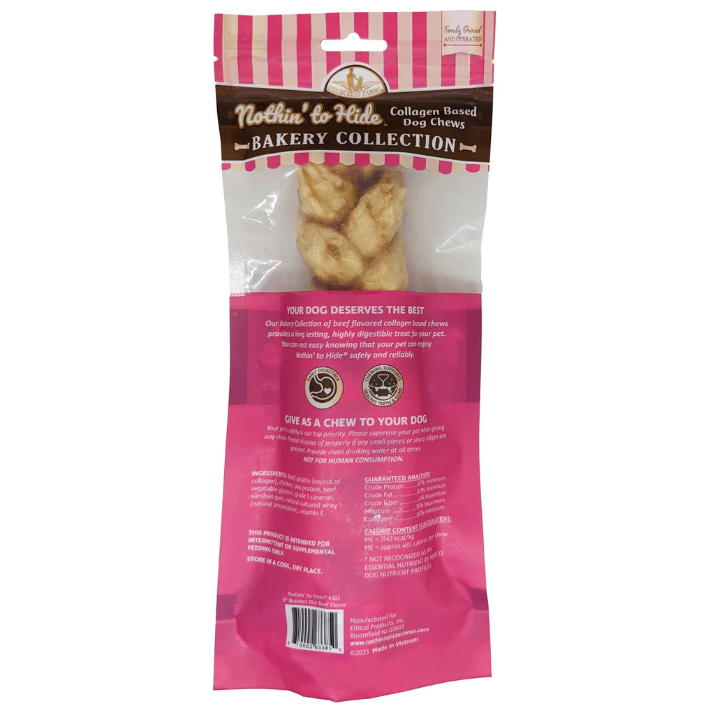 Fieldcrest Farms - Nothin' To Hide Bakery Beef Braided Stick Dog Chews