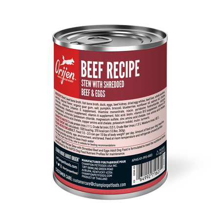 Champion Petfoods Orijen - All Breed, Adult Beef Stew Recipe, Wet Dog Food