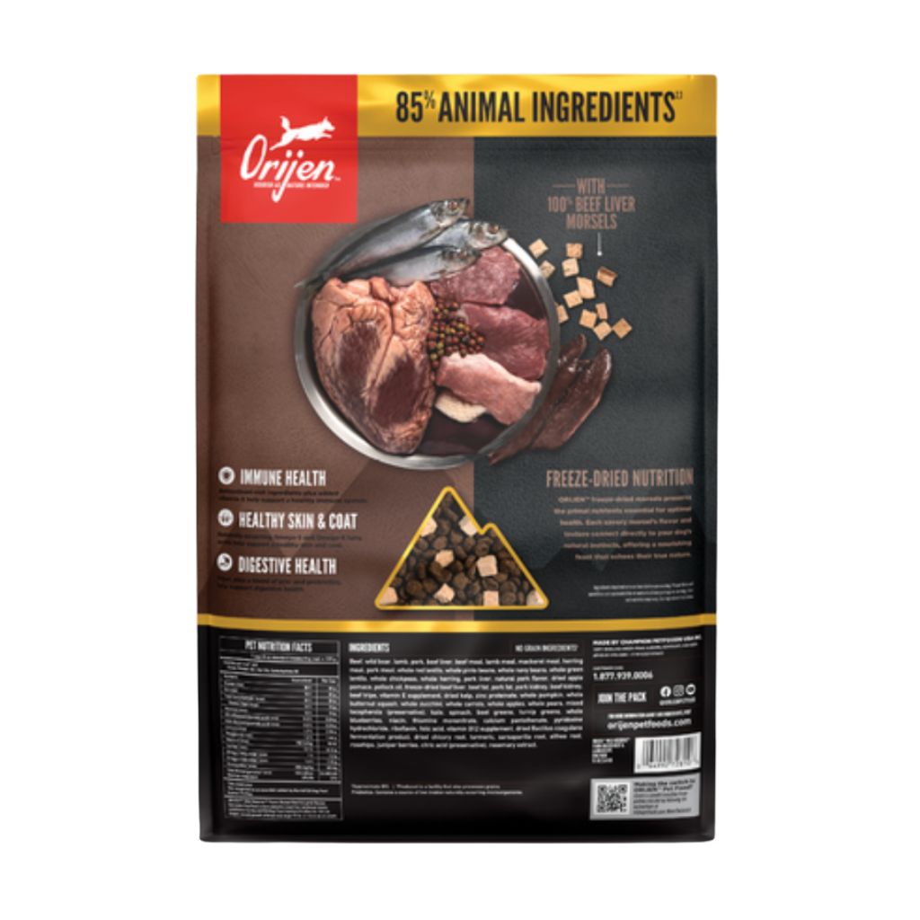 Champion Petfoods Orijen - Wild Reserve Beef & Lamb Dog Food - Southern Agriculture 