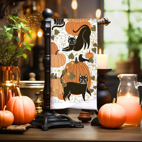 Gingiber Tea Towel Pumpkins & Cats