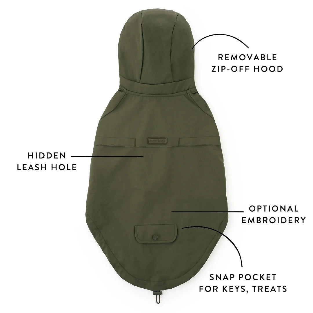 The Foggy Dog - Dog Raincoat Olive