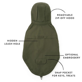 The Foggy Dog - Dog Raincoat Olive