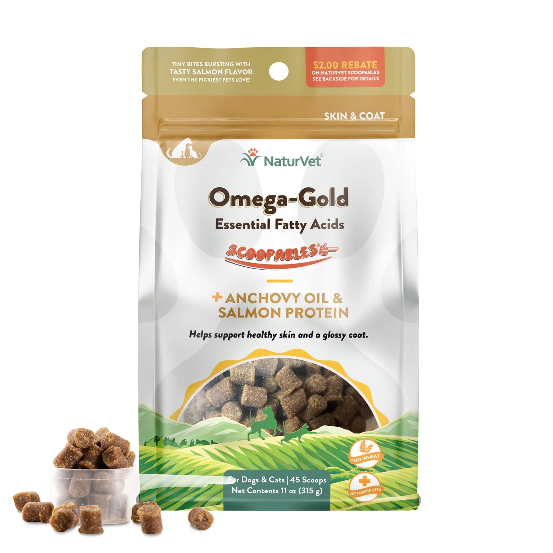 NaturVet - Scoopables Omega GoldEssential Fatty Acids/Anchovy Oil/Salmon