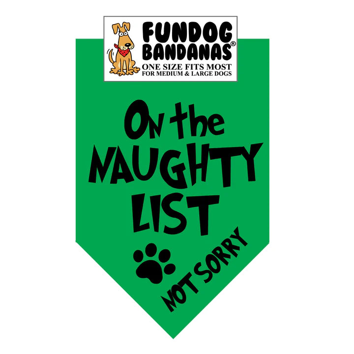 FunDog Bandanas - Dog Bandana On The Naughty