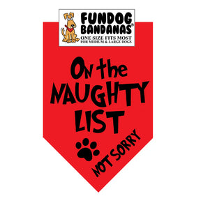 FunDog Bandanas - Dog Bandana On The Naughty