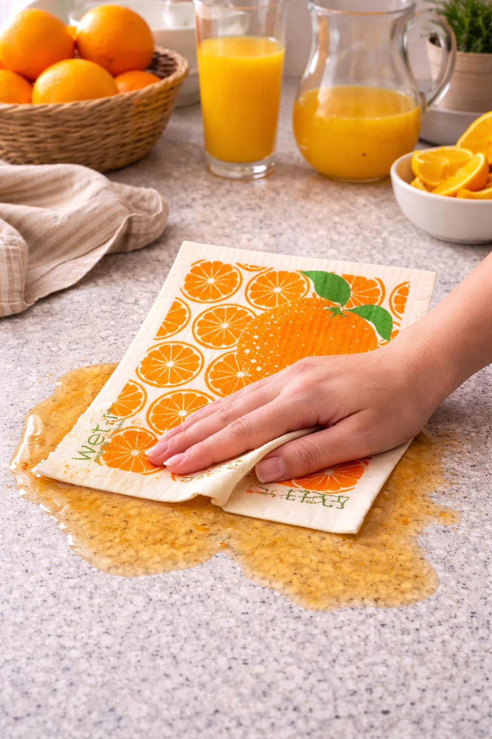 Wet-it! - Orange Swedish Cloth