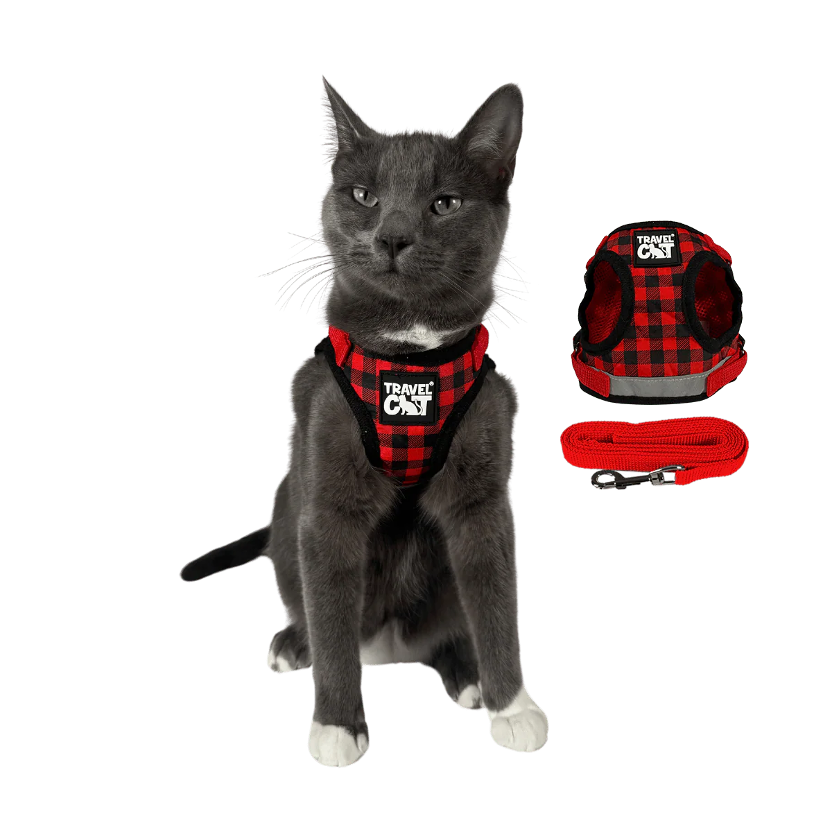 Travel Cat - Harness - "The Pawsitively Plaid" Buffalo Plaid
