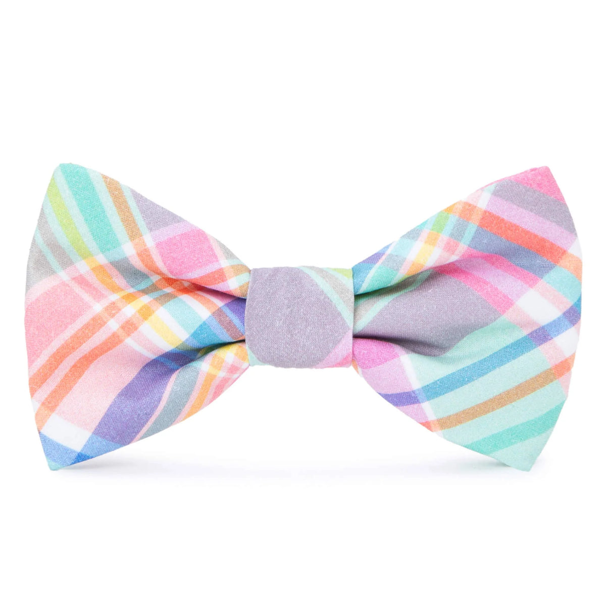 Dog Bow Tie Blooming Plaid Spring Easter
