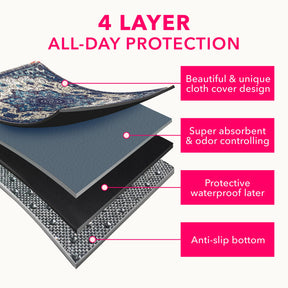 Pupiboo - Pink Medallion Washable Pee