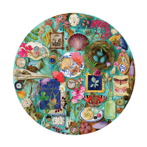 eeBoo - Collecting Nature 500 Piece Puzzle Round
