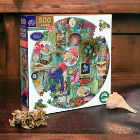 eeBoo - Collecting Nature 500 Piece Puzzle Round