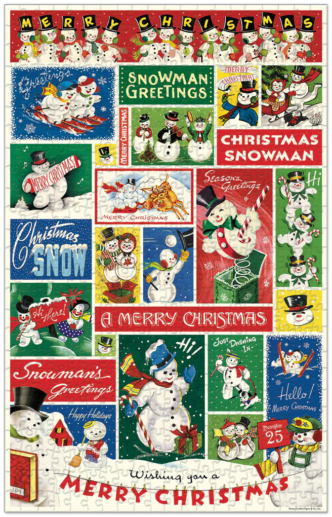 Cavallini & Co. - Puzzle Christmas Snowman (500 Piece)