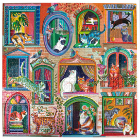 eeBoo - Cats in the Window 1000 Piece Puzzle