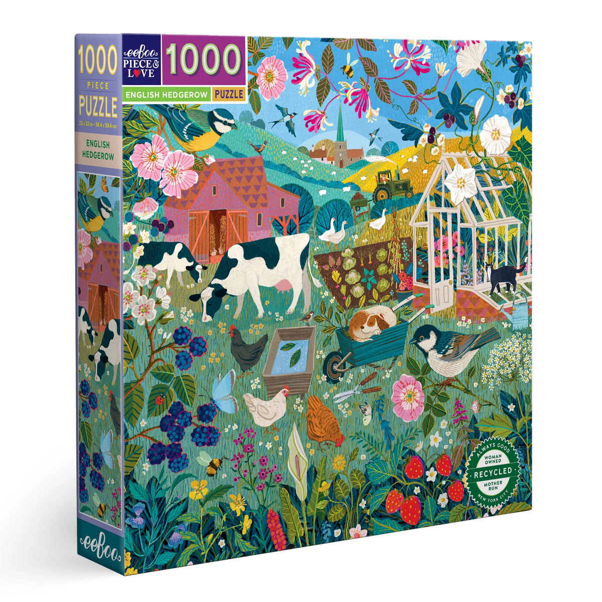 eeBoo - English Hedgerow 1000 Piece Puzzle