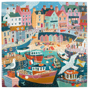 eeBoo - Seaside Harbor Square Puzzle
