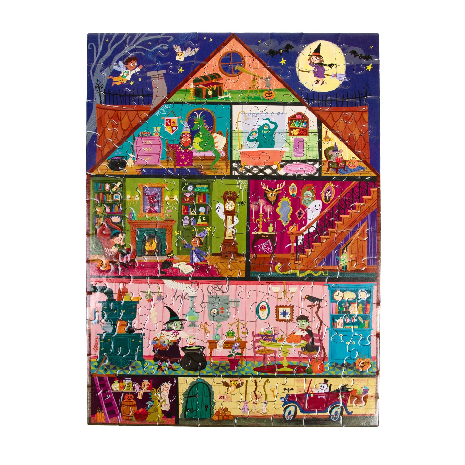 eeBoo - Haunted House Puzzle 100 Piece Puzzle