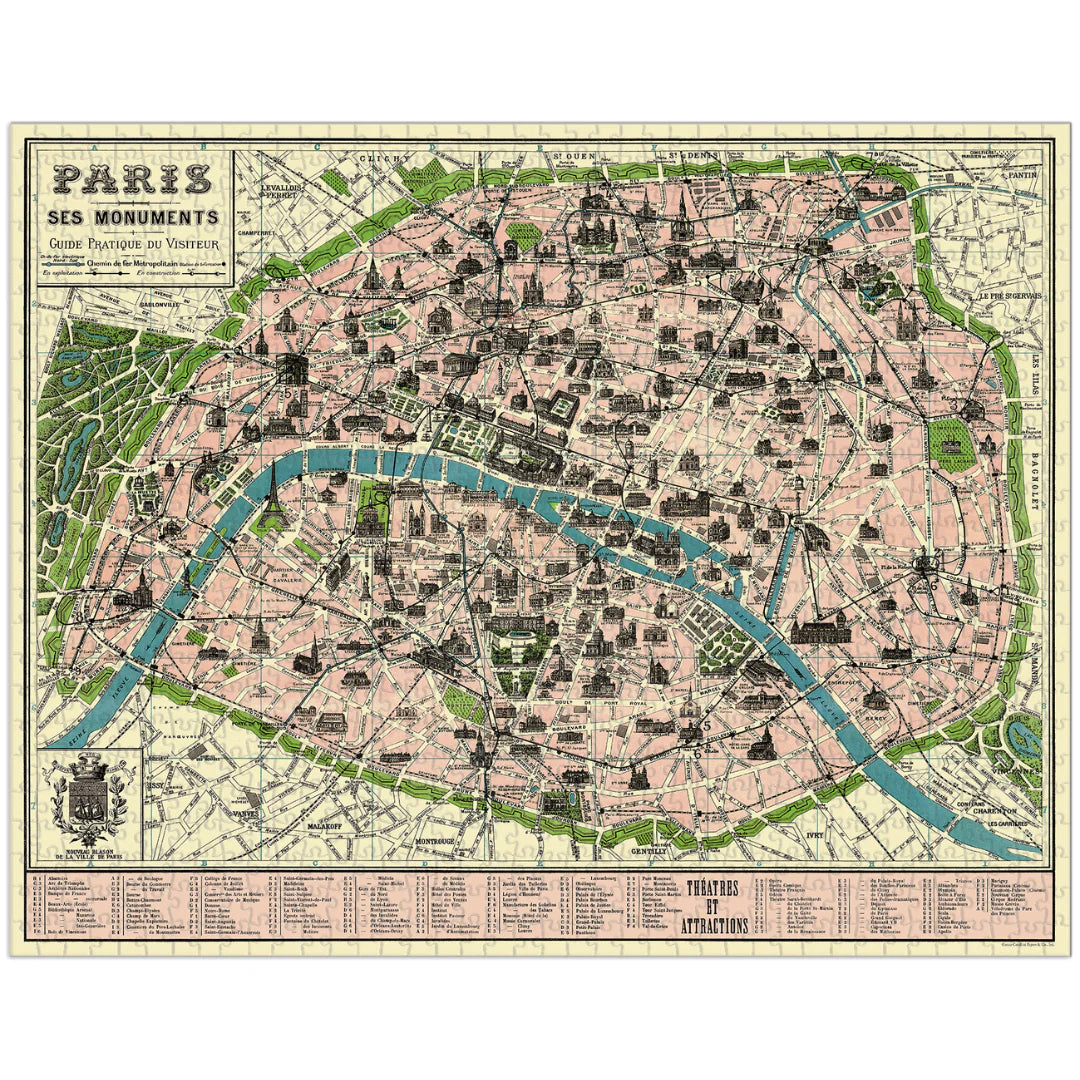 Cavallini & Co. - Puzzle Map of Paris