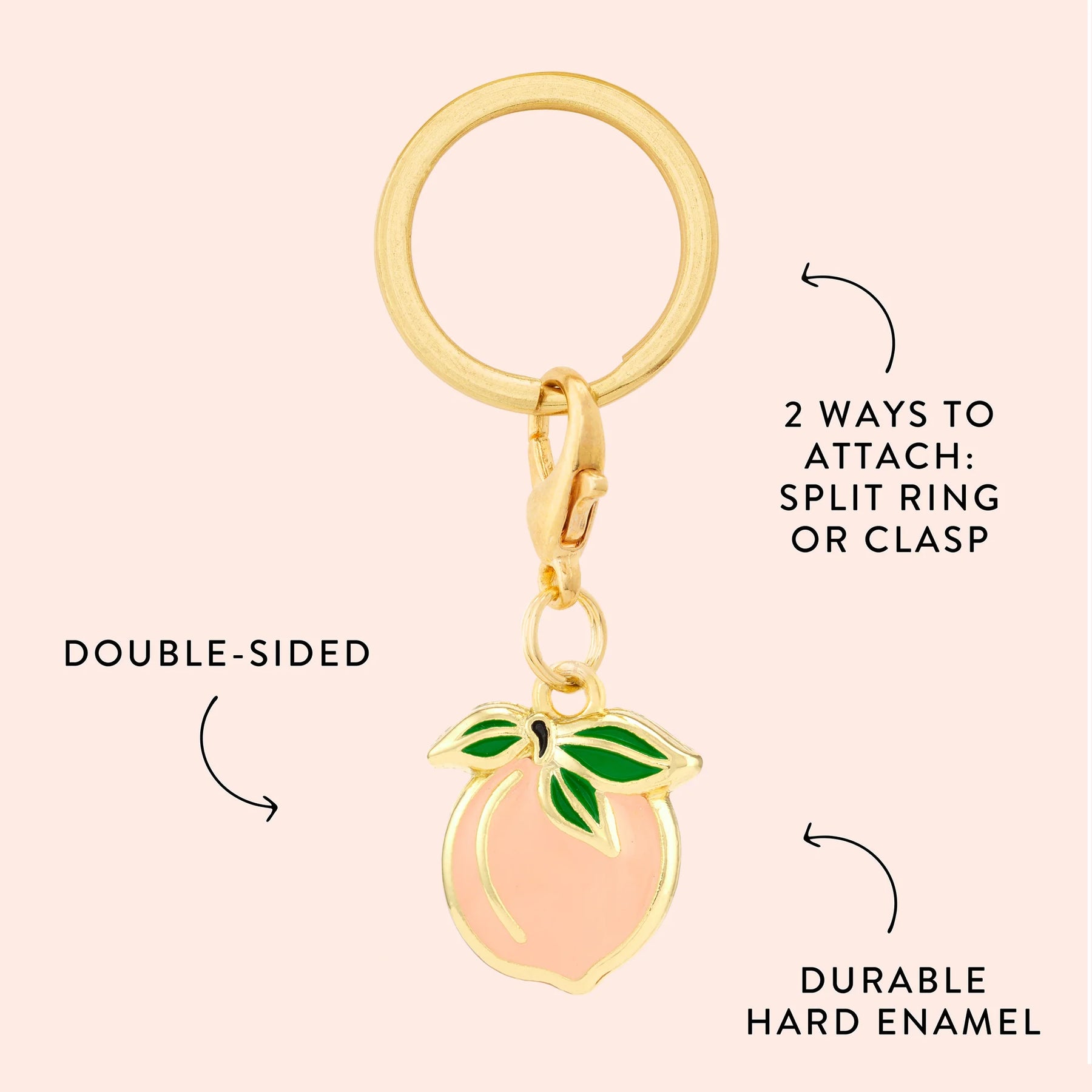 The Foggy Dog - Collar Charm Peach