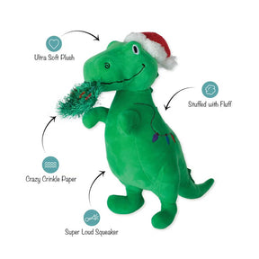 Petshop by Fringe Studio - Dog Toy Hungry for the Holiday Plush T-Rex