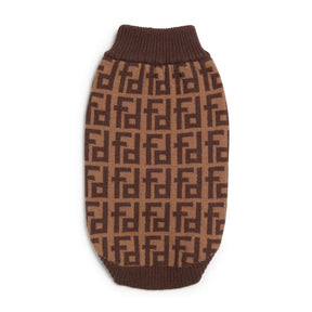 fabdog - Sweater Monogram Brown