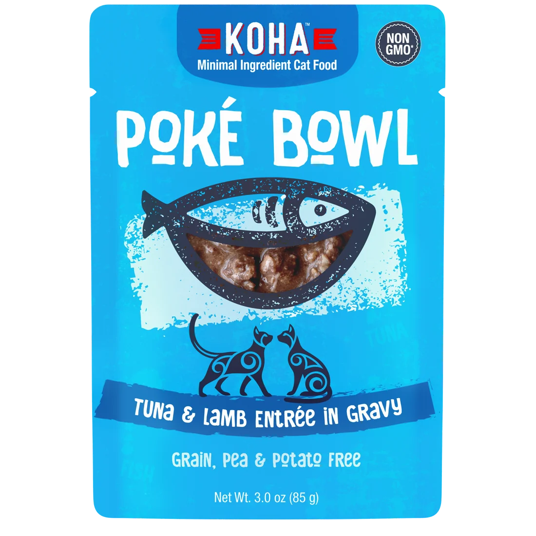 KOHA - Poké Bowl Tuna & Lamb Entrée in Gravy for Cats