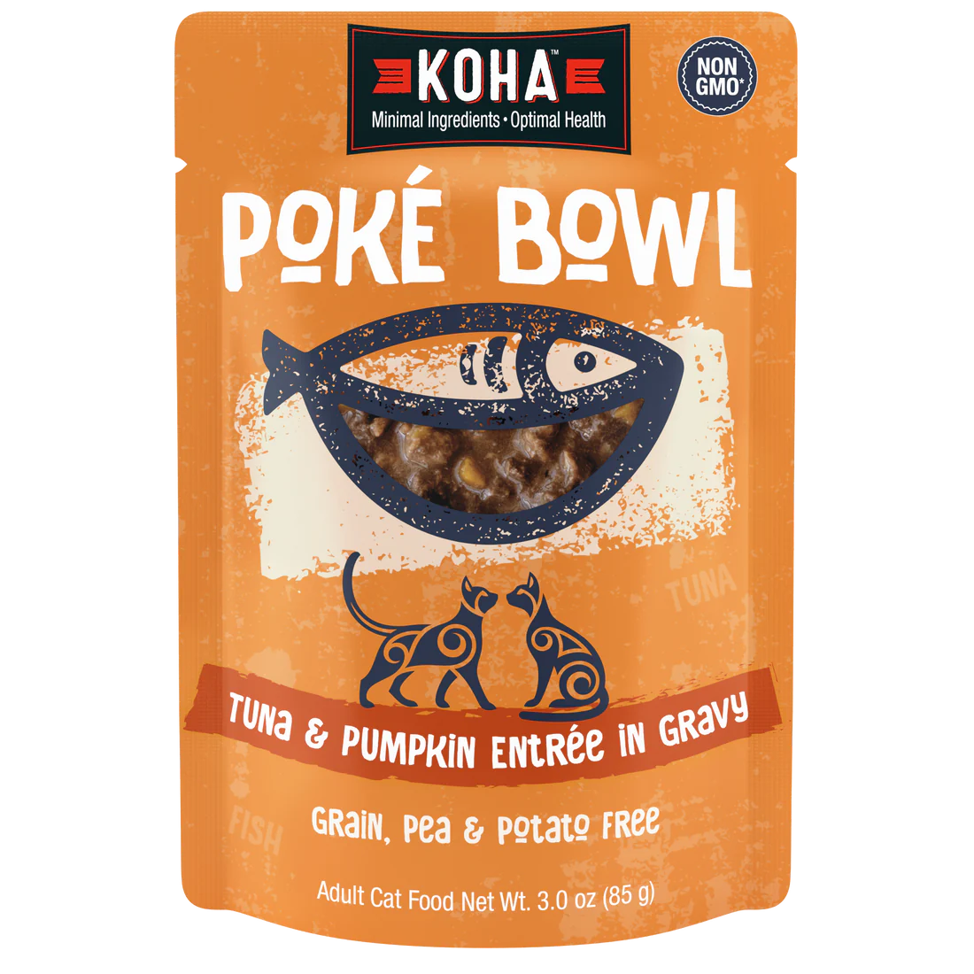 KOHA - Poké Bowl Tuna & Pumpkin Entrée in Gravy for Cats