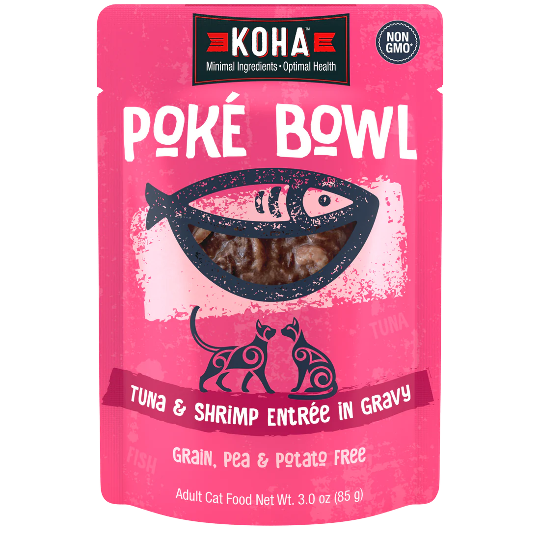 KOHA - Poké Bowl Tuna & Shrimp Entrée in Gravy for Cats