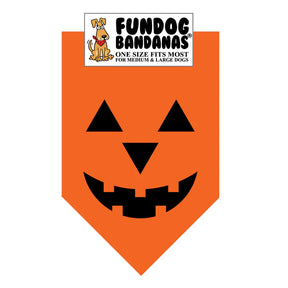 Dog Bandana Pumpkin Face