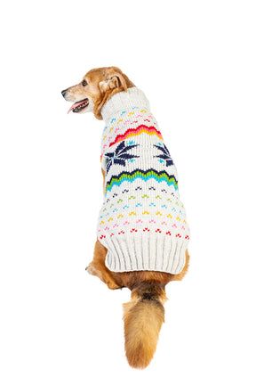 Chilly Dog - Dog Sweater Rainbow Snowflake