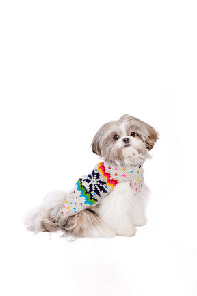 Chilly Dog - Dog Sweater Rainbow Snowflake