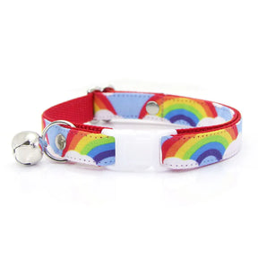 Made by Cleo - Cat Collar "Rainbow Magic" Breakaway with Gold