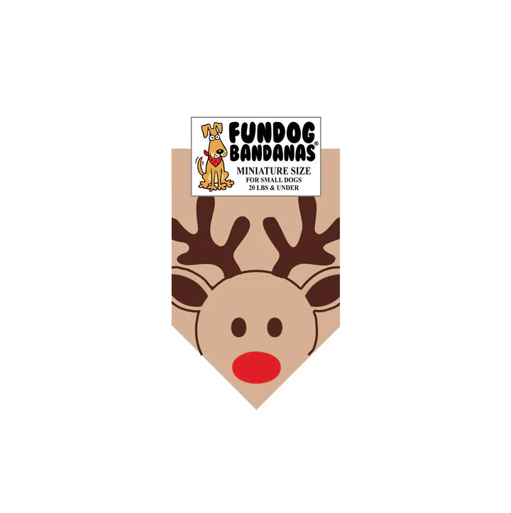 FunDog Bandanas - Dog Bandana Reindeer Face