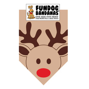 FunDog Bandanas - Dog Bandana Reindeer Face