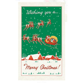 Cavallini Papers & Co - Tea Towel Christmas Reindeer