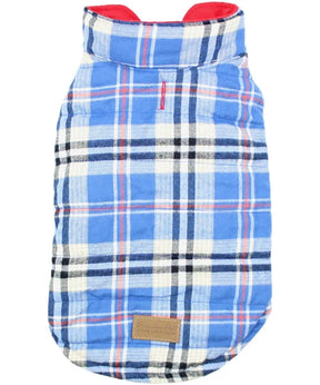 Parisian Pet - Dog Jacket Red w/ Plaid (Reversible)