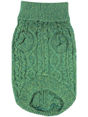 Parisian Pet - Dog Cable Knit Sweater Green