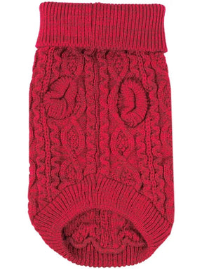 Parisian Pet - Dog Cable Knit Sweater Red