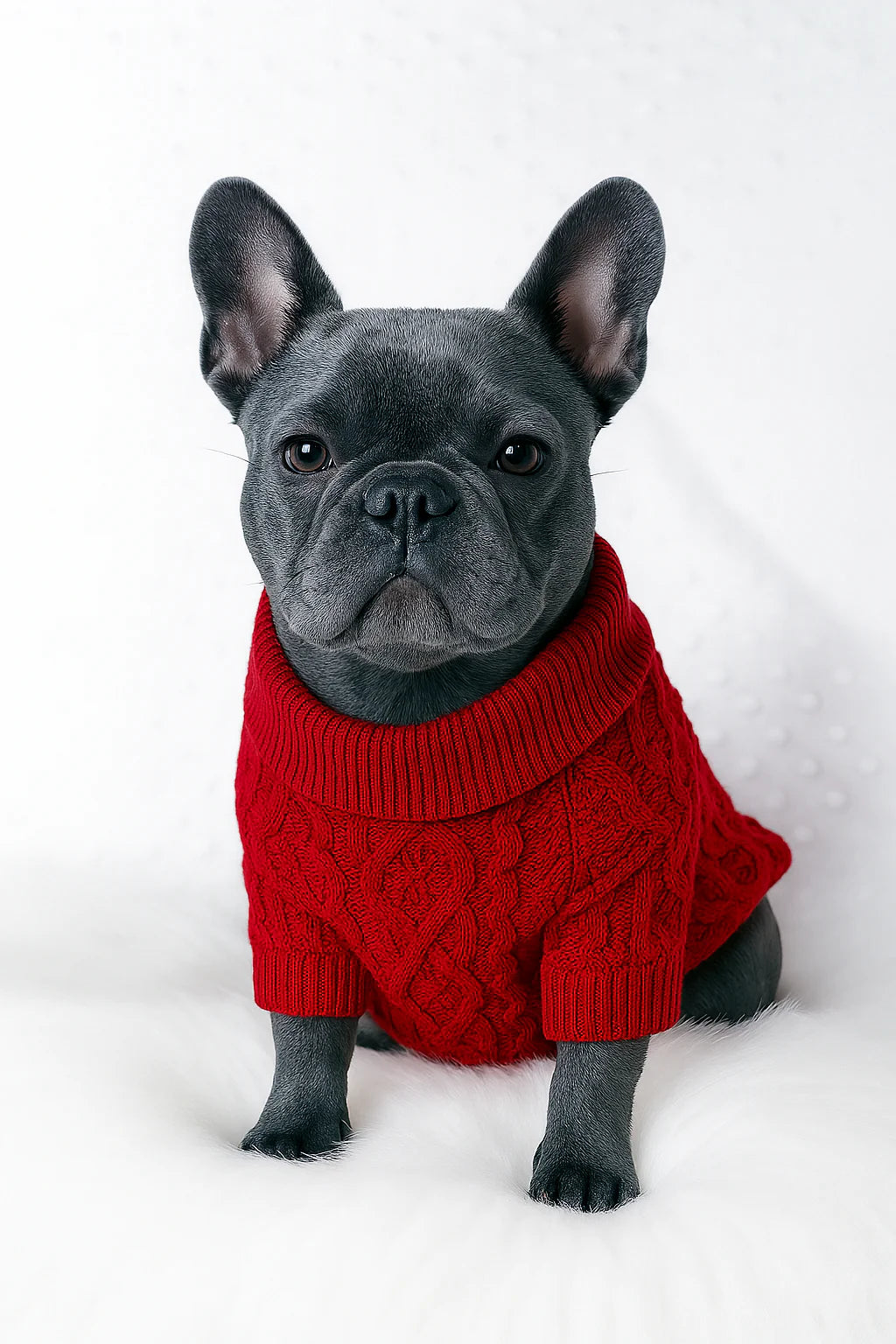 Parisian Pet - Dog Cable Knit Sweater Red