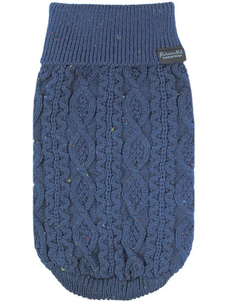 Parisian Pet - Dog Cable Knit Sweater Navy