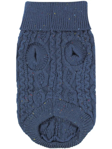 Parisian Pet - Dog Cable Knit Sweater Navy