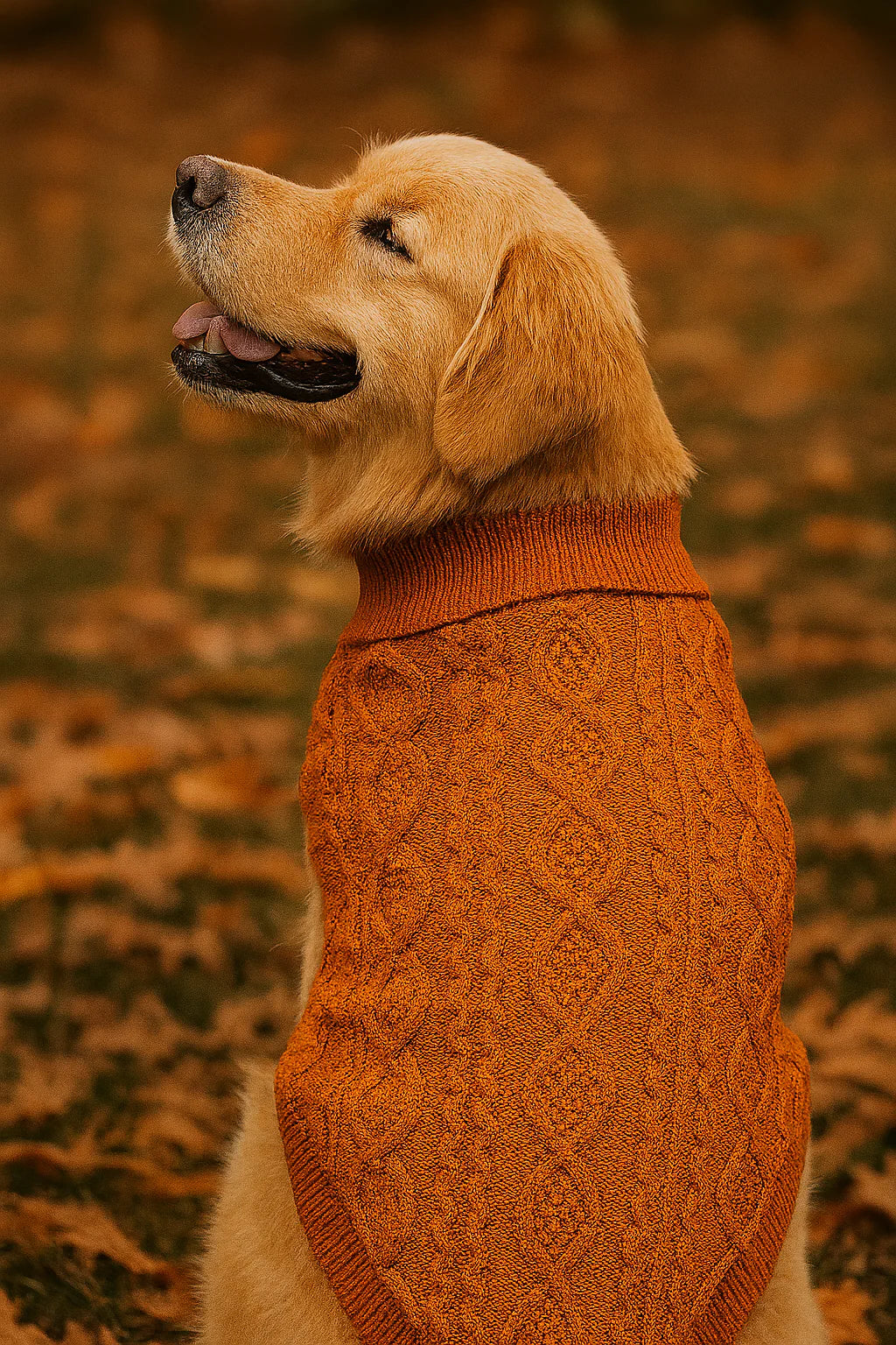 Parisian Pet - Dog Cable Knit Sweater Terracotta
