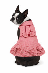 Parisian Pet - Dog Dress Houndstooth Ruffles