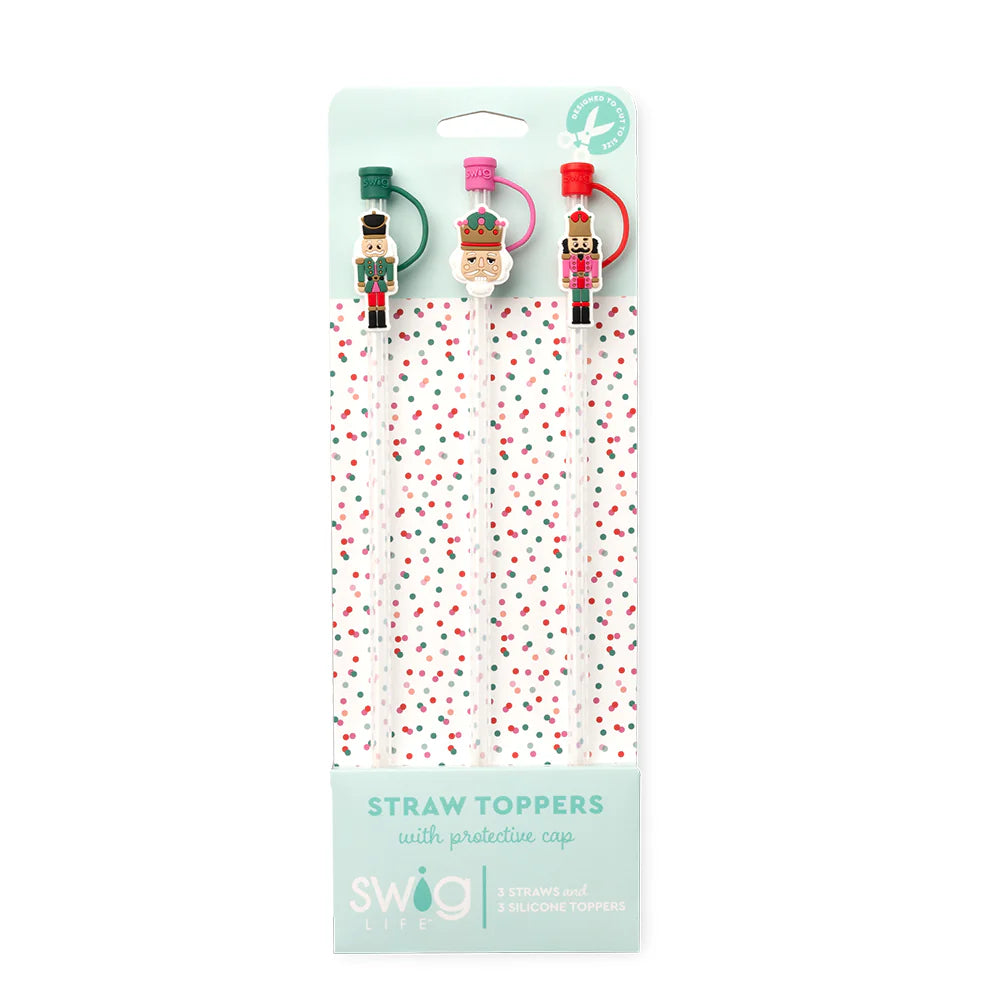 Swig - Classic Nutcracker Straw Topper Set (3 pack)