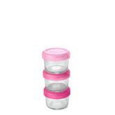 Swig - Pink 3 Piece Glass Storage Set Small