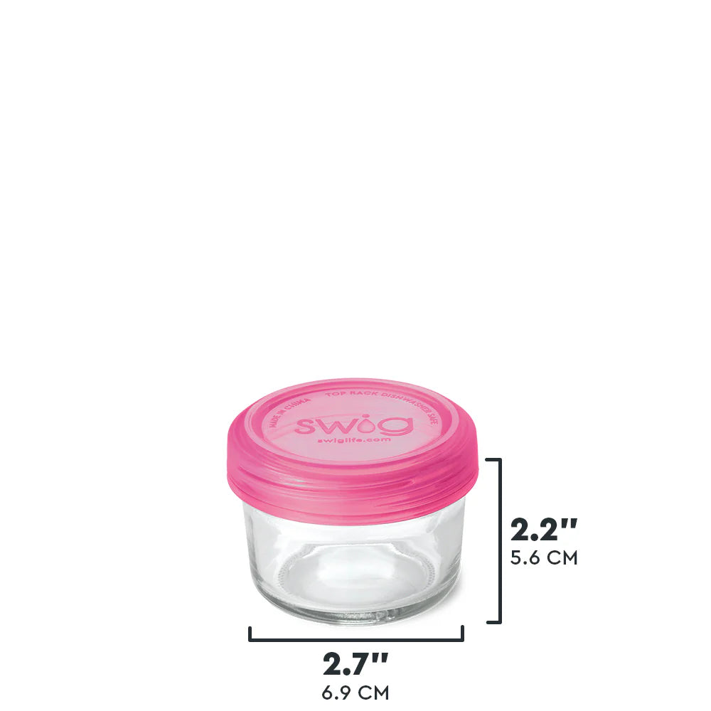 Swig - Pink 3 Piece Glass Storage Set Small