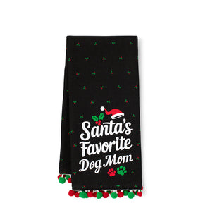 Tea Towel Santa's Favorite Dog Mom