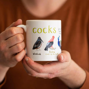 Mug Cocks Bird Pun Rooster Fowl Language