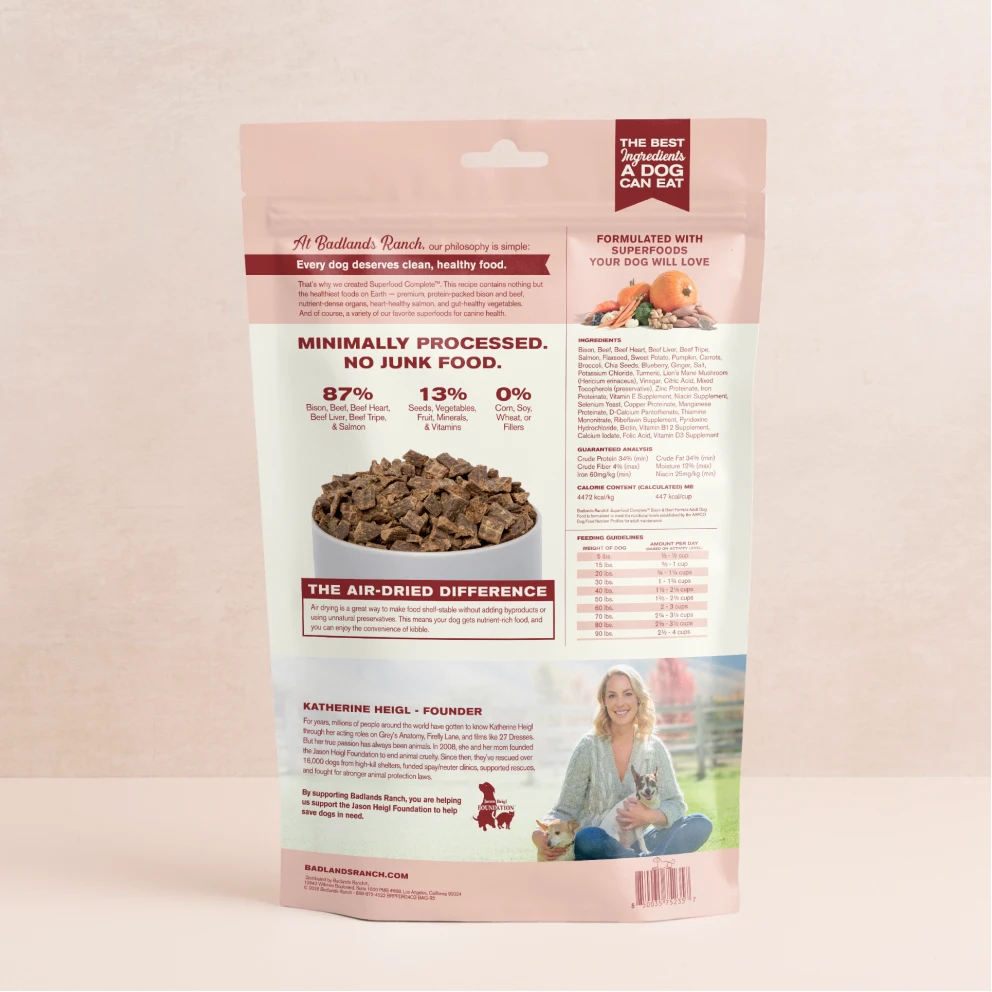Badlands Ranch - Superfood Complete Bison & Beef Gently Air-Dried Dog Food
